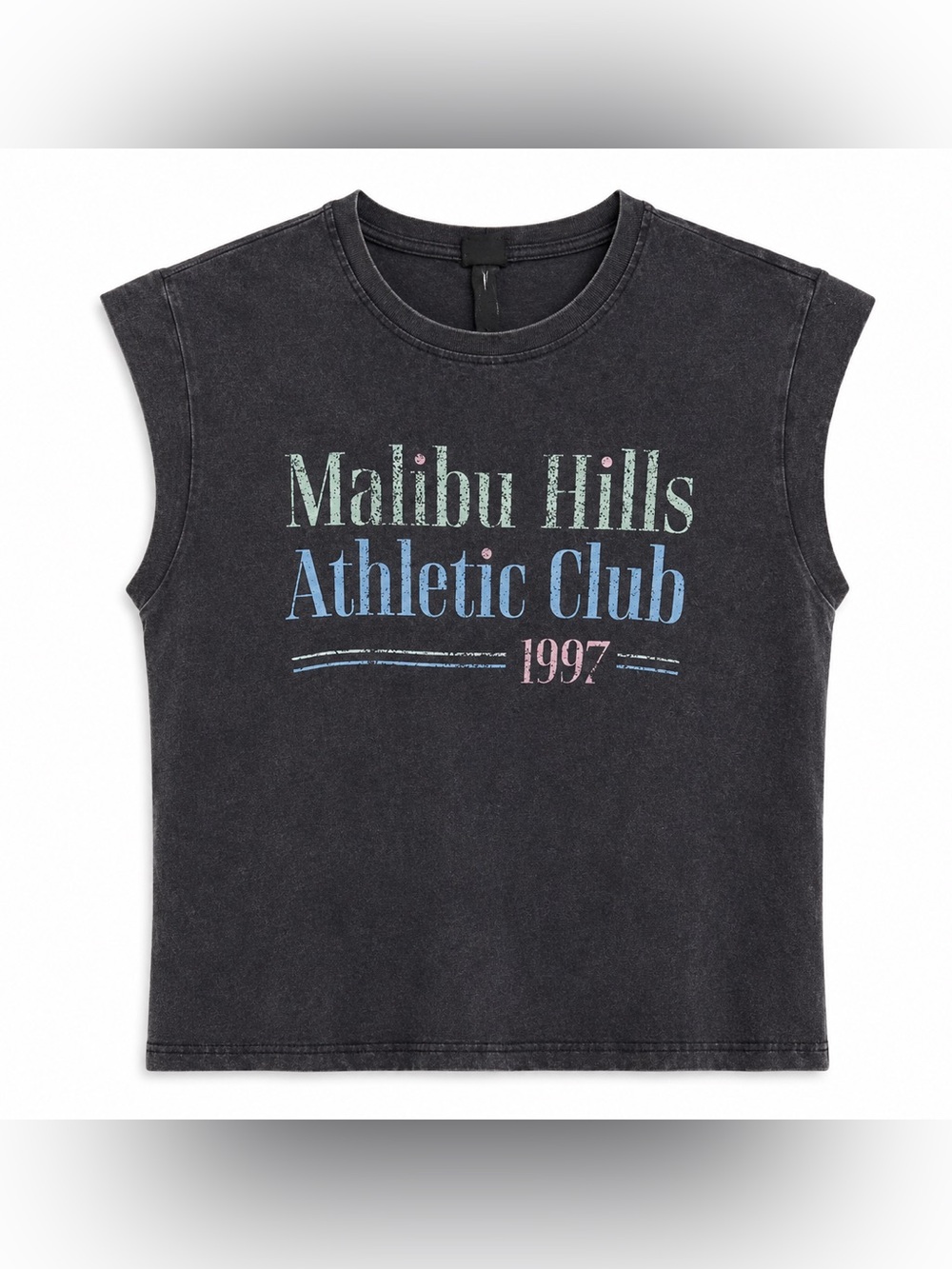 Wild Fable Grey Cropped Baby Tee Malibu Hills Athletic Club Y2K‎ Women's Size S